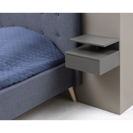 Noční stolek AVA 35x32 cm šedá