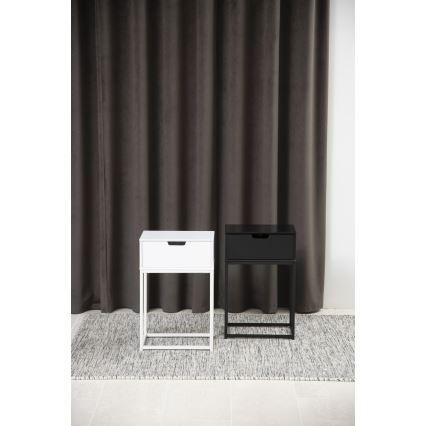 Noční stolek CARLY 40x30 cm bílá