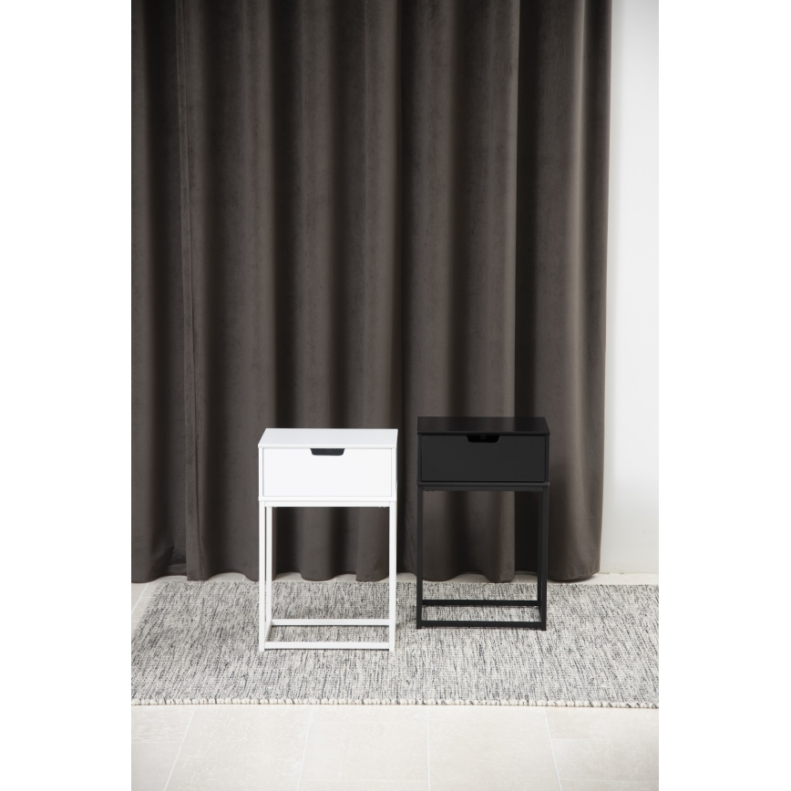 Noční stolek CARLY 40x30 cm bílá