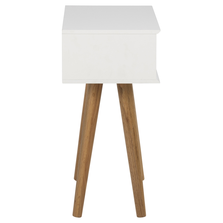 Noční stolek CARLY 40x30 cm dub/bílá
