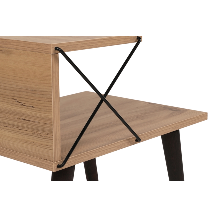 Noční stolek CROSS 50x40 cm hnědá