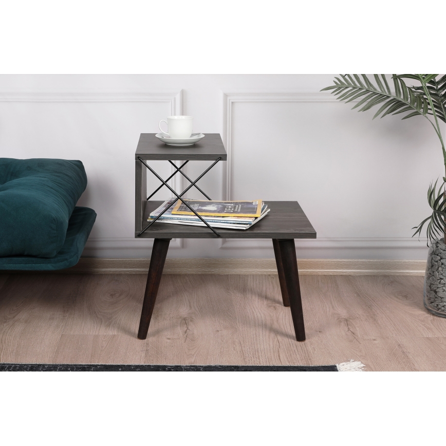 Noční stolek CROSS 50x40 cm hnědá