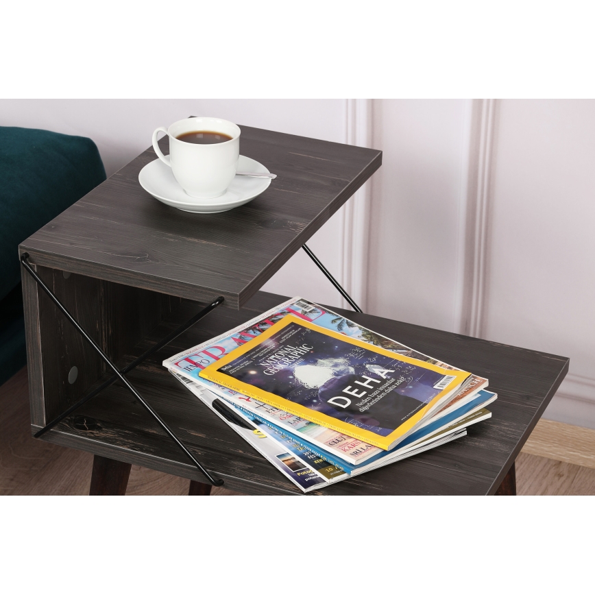 Noční stolek CROSS 50x40 cm hnědá