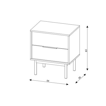 Noční stolek ELI 54x39 cm béžová