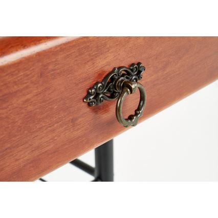 Noční stolek FIONA 48x37 cm hnědá/černá