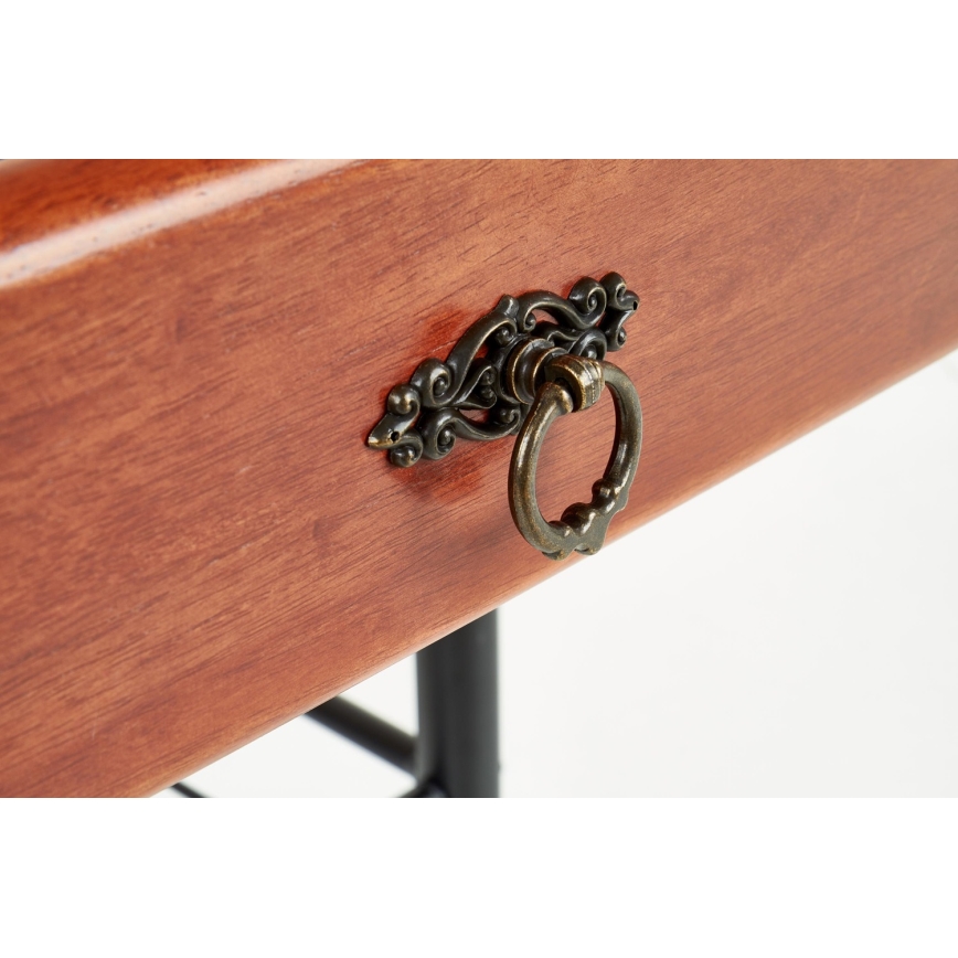 Noční stolek FIONA 48x37 cm hnědá/černá