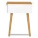 Noční stolek FRISK 60x48 cm přírodní dub/bílá
