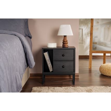 Noční stolek GLIMMER 45x30 cm černá
