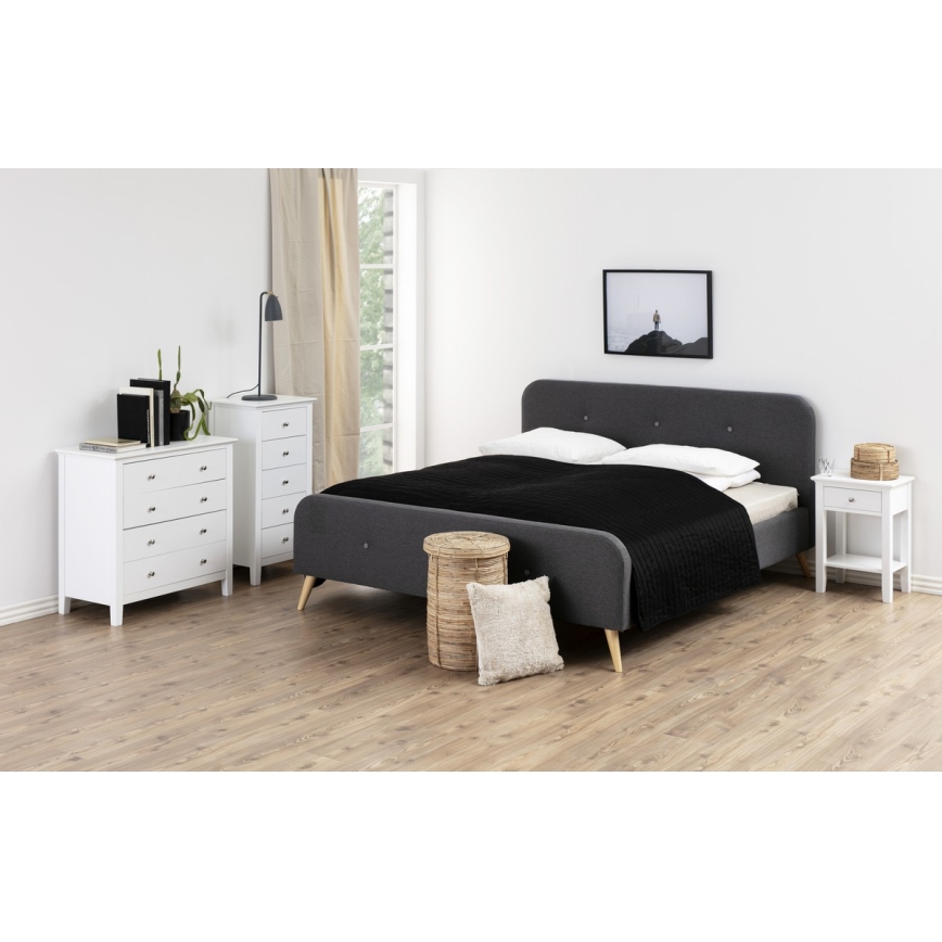 Noční stolek LARA 45x34 cm bílá