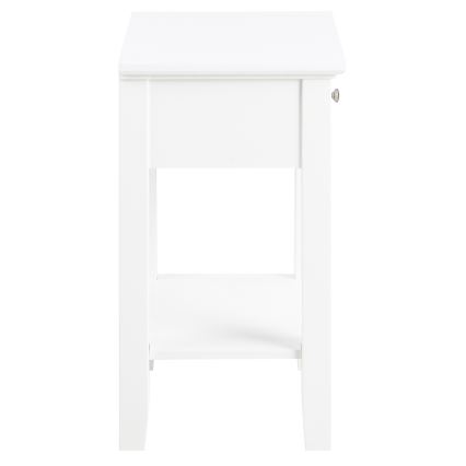 Noční stolek LARA 45x34 cm bílá