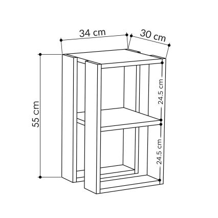 Noční stolek LONIE 55x30 bílá