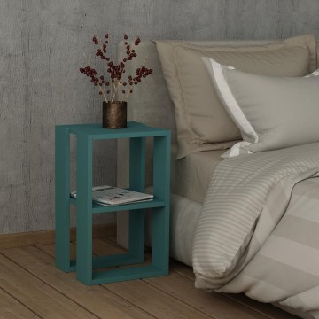 Noční stolek LONIE 55x34 cm tyrkysová