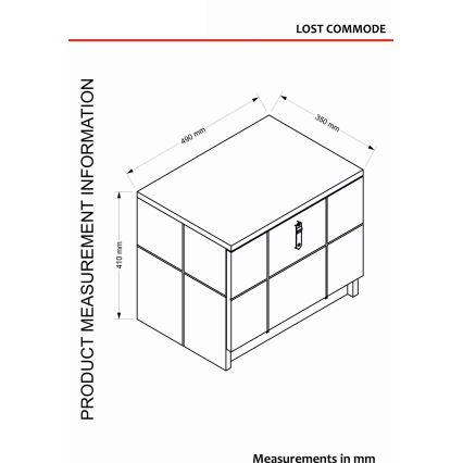 Noční stolek LOST 41x49 cm