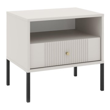 Noční stolek LUE 54x39 cm béžová/černá