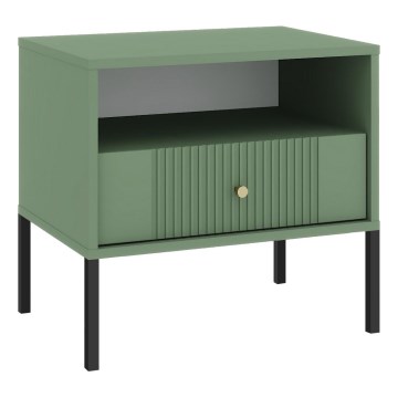 Noční stolek LUE 54x39 cm zelená/černá