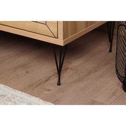 Noční stolek LUNA 50x40 cm hnědá/černá