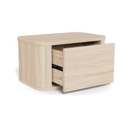Noční stolek MADERA 46x30 cm bílý dub