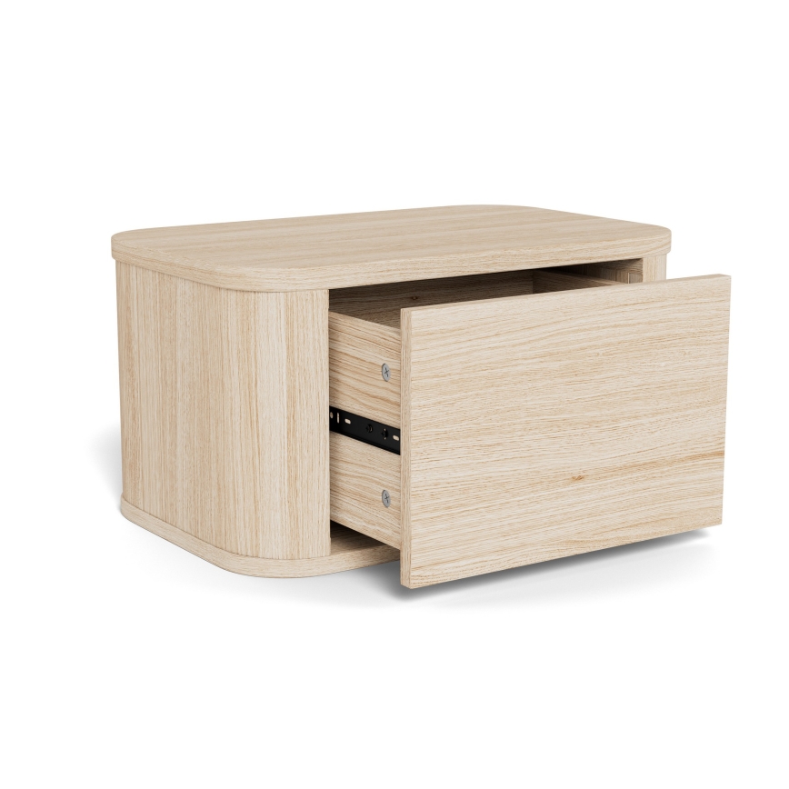 Noční stolek MADERA 46x30 cm bílý dub