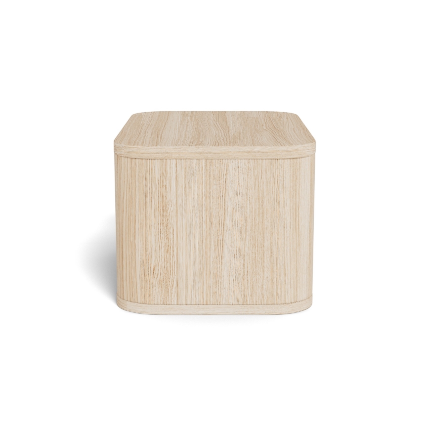 Noční stolek MADERA 46x30 cm bílý dub