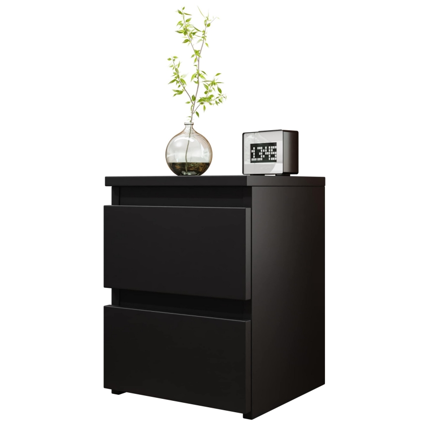 Noční stolek MALWA 40x30 cm matná černá