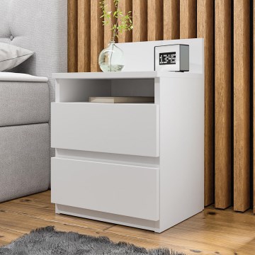 Noční stolek MALWA 40x32 cm bílá