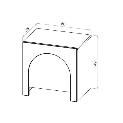 Noční stolek NIO bílá