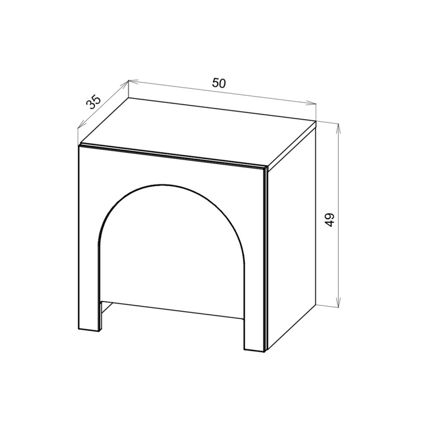Noční stolek NIO bílá