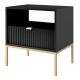 Noční stolek NOVA 56x54 cm černá/zlatá