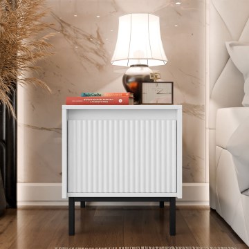 Noční stolek OZMI 50x45 cm bílá