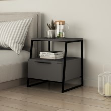 Noční stolek PAL 50x45 cm černá/antracit