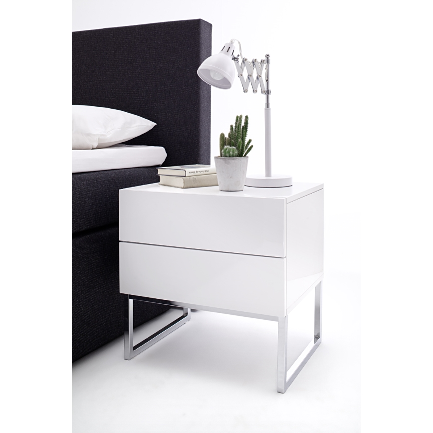 Noční stolek ROCKY bílá