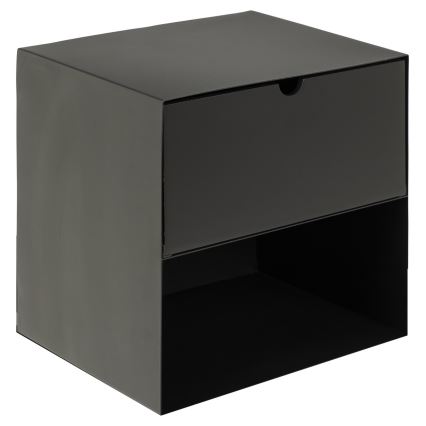Noční stolek s možností montáže na stěnu BEKIM 30x25 cm černá