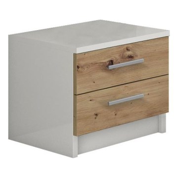 Noční stolek TOD bílá/dub artisan