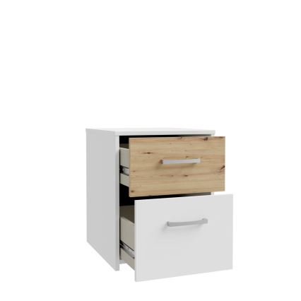 Noční stolek URO 48x39 cm dub artisan/bílá