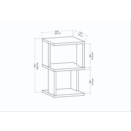 Noční stolek ZUNA antracit