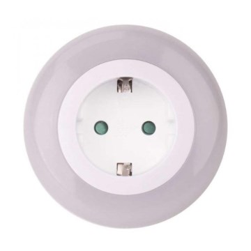 Noční svítidlo + zásuvka 3xLED/0,63W/230V SCHUKO