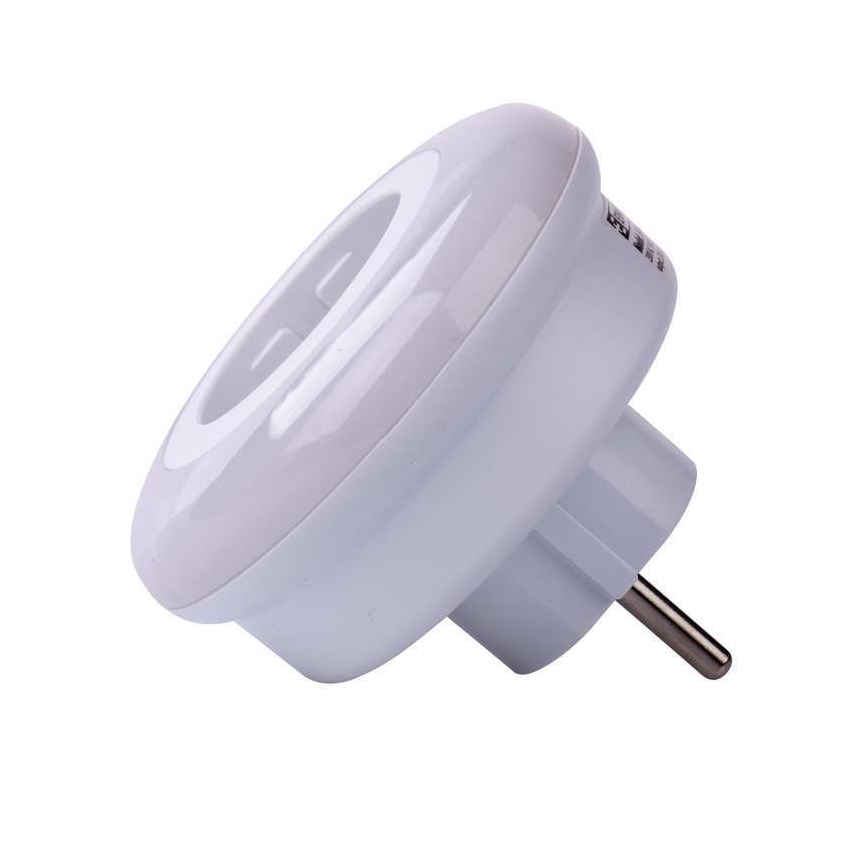 Noční svítidlo + zásuvka 3xLED/0,63W/230V SCHUKO