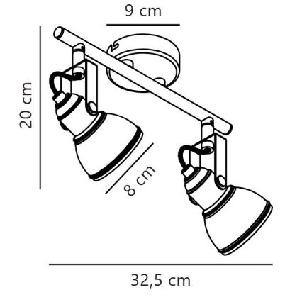 Nordlux - Bodové svítidlo ASLAK 2xGU10/35W/230V bílá