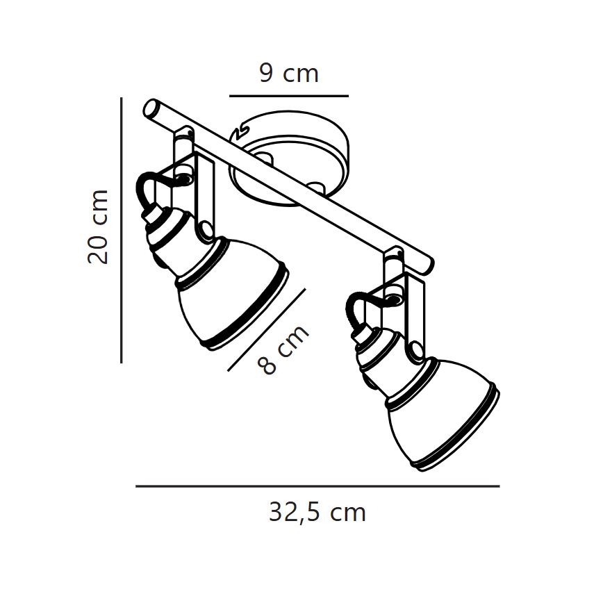 Nordlux - Bodové svítidlo ASLAK 2xGU10/35W/230V bílá