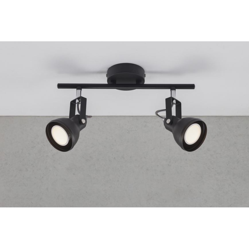 Nordlux - Bodové svítidlo ASLAK 2xGU10/35W/230V černá