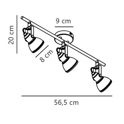 Nordlux - Bodové svítidlo ASLAK 3xGU10/35W/230V