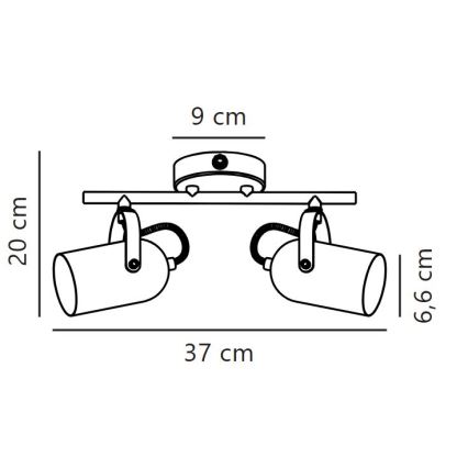 Nordlux - Bodové svítidlo LOTUS 2xE14/40W/230V
