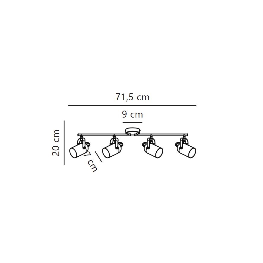 Nordlux - Bodové svítidlo LOTUS 4xE14/40W/230V