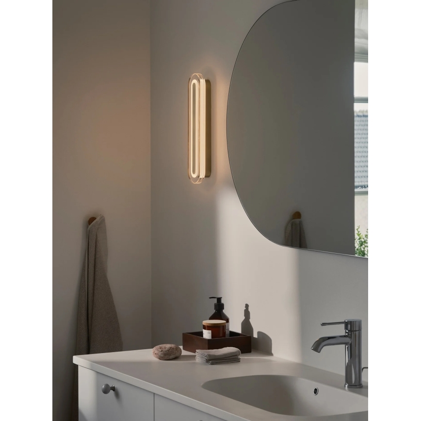 Nordlux - LED Koupelnové nástěnné svítidlo CAVARA LED/11W/230V 3000/4000K IP44 mosaz