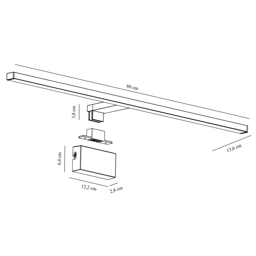 Nordlux - LED Koupelnové osvětlení zrcadla MARLEE LED/11,5W/230V 3000K IP44 černá