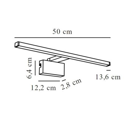 Nordlux - LED Koupelnové osvětlení zrcadla MARLEE LED/8,9W/230V IP44 3000K 50 cm lesklý chrom