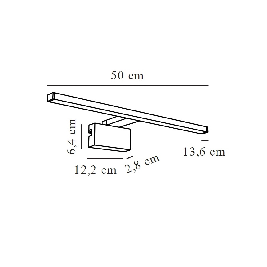 Nordlux - LED Koupelnové osvětlení zrcadla MARLEE LED/8,9W/230V IP44 3000K 50 cm lesklý chrom