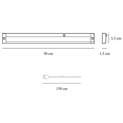 Nordlux - LED Podlinkové svítidlo PRESTON LED/4W/230V 3000/4000K 30 cm