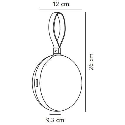 Nordlux - LED Přenosná nabíjecí lampa LED/1W/3,7V IP54 žlutá