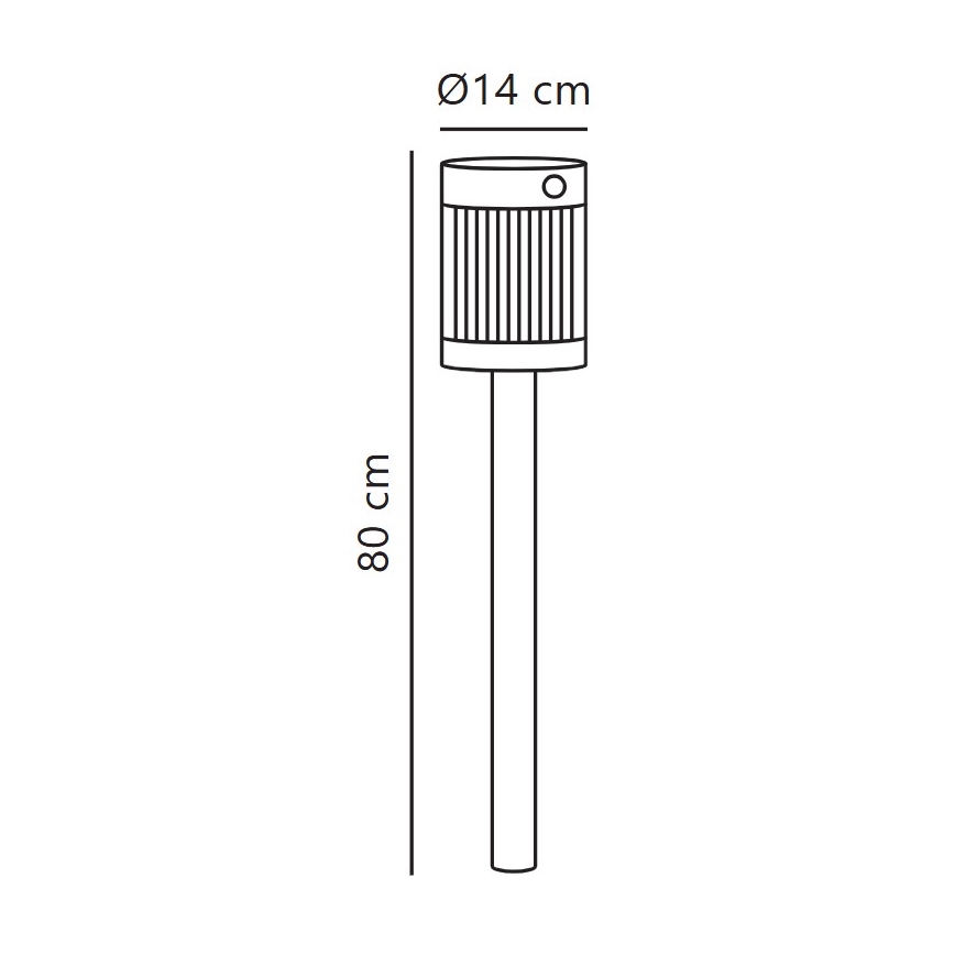 Nordlux - LED Solární lampa COUPAR LED/3,2W/5V 3000K IP44 černá